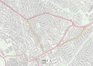 CF - Cardiff Drucke: Kardifff CF24 3 Karte