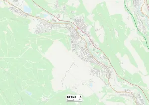 CF45, Rhondda Cynon Taf, Karte