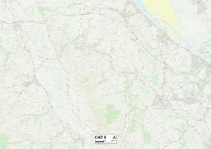CH - Chester Drucke: Flintshire Cheshire H7 5 Karte