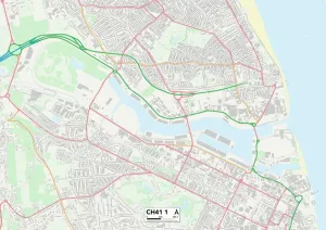 CH - Chester Drucke: Wirral CH41 1 Karte