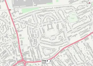 Gerahmter Druck : Wirral, Cheshire C47 7 Map Gerahmter Druck : Wirral, Cheshire C47 7 Map