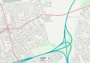 Gerahmter Druck : Wirral, Cheshire C46 9 Karte Gerahmter Druck : Wirral, Cheshire C46 9 Karte
