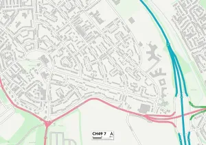 Gerahmter Druck : Wirral, CH49 7 Karte Gerahmter Druck : Wirral, CH49 7 Karte