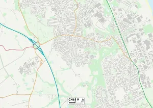 Wirral, Cheshire Road 63/9 Karte