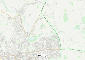 CM - Chelmsford Drucke: Braunton,CM7 9 Karte
