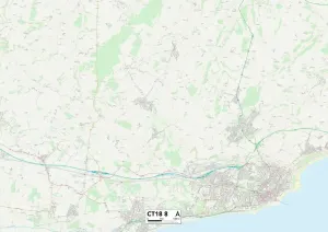 Folkestone CT18 8 Karte
