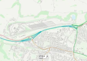 CT - Canterbury Drucke: Folkeston CT19 4 Karte