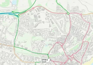 Folkestone CT19 5 Karte