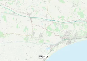 Kent CT21 4 Karte