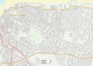 CT - Canterbury Drucke: Kent CT9 2 Karte