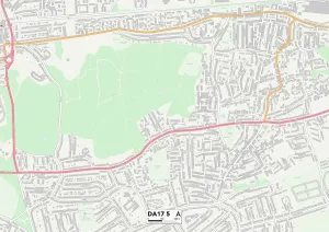 DA - Dartford Drucke: Bexley, DA17 5 Karte