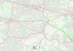 DA - Dartford Drucke: Bexley, DA5 1 Karte