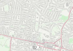 DA - Dartford Drucke: Bexley, DA7 4 Karte