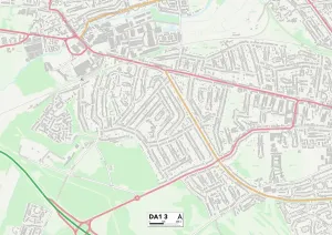 DA - Dartford Drucke: Dartford DA13 Karte