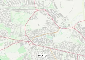 DA - Dartford Drucke: Dartford DA1 4 Karte