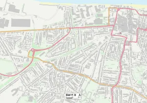 DA - Dartford Drucke: Gravesham DA11 0 Karte