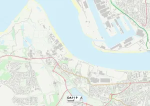 Gravesham DA11 9 Karte