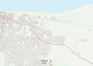 Gerahmter Druck : Gravesham DA12 2 Karte Gerahmter Druck : Gravesham DA12 2 Karte