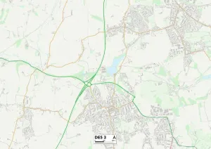 DE - Derby Drucke: Amber-Valley DE5 3 Karte