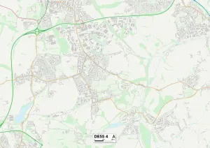 Amber-Valley DE55 4 Karte