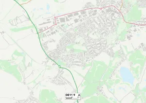 Süd-Derbyshire DE11 9 Karte