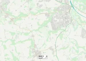 Grafschaft Durham DH2 3 Karte