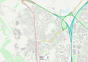 Grafschaft Durham DH3 1 Karte
