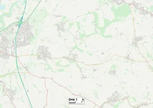 Grafschaft Durham DH6 1 Karte