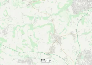 Grafschaft Durham DH7 6 Karte