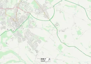 Grafschaft Durham DH8 7 Karte