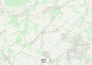 Grafschaft Durham DH9 9 Karte