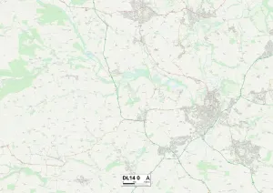 Grafschaft Durham DL14 0 Karte