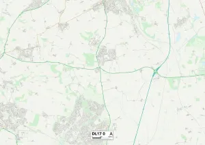 Grafschaft Durham DL17 0 Karte