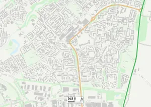 Grafschaft Durham DL5 5 Karte