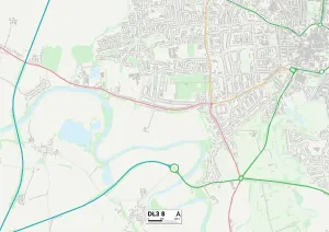 DL - Darlington Drucke: Darlington DL3 8 Karte