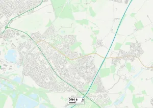 DN - Doncaster Drucke: Doncaster DN4 6 Karte