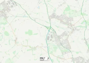 DN - Doncaster Drucke: Doncaster DN6 7 Karte