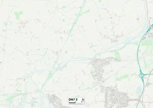 DN - Doncaster Drucke: Doncaster DN7 5 Karte