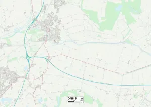 DN - Doncaster Drucke: Doncaster DN8 5 Karte
