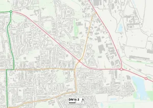 Nordlichen Lincolnschiffahrtsbezirk DN16 2 Karte