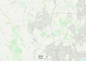 Dudley DY3 4 Karte