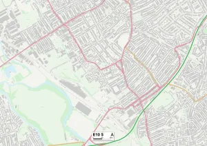 Gerahmter Druck : Hackney E10 5 Karte