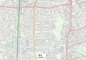 E - London E Drucke: Hackney E8 Karte