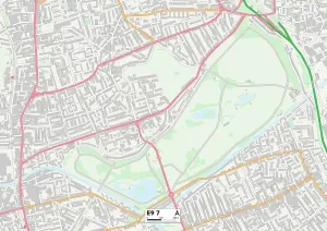 Hackney E9 Karte