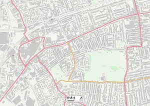 E - London E Drucke: Neues Ham (E16) 4 Karte