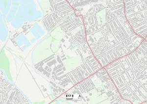 E - London E Drucke: Waltham Forest, E17 8 Karte