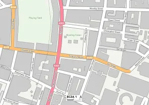 Hackney EC2A 1 Karte
