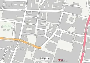 Hackney EC2A 2 Karte