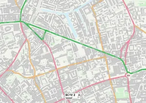 Gerahmter Druck : Istleing EC1V 2 Karte Gerahmter Druck : Istleing EC1V 2 Karte