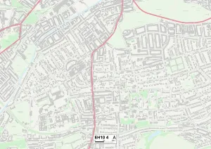EH - Edinburgh Drucke: Edinburgh EH10 4 Karte